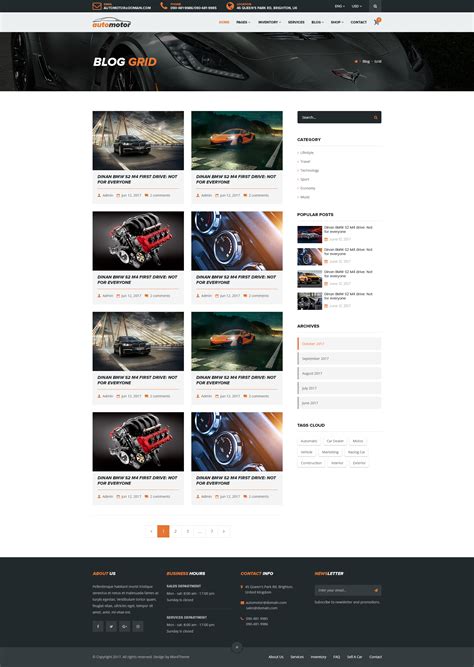 Automotor Car Dealer And Services Psd Template By Monitheme Themeforest