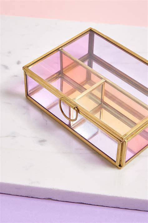 Small Coloured Glass Jewellery Box Urban Outfitters Uk In 2020 Glass Jewelry Box Glass