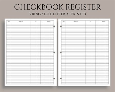 26 Best Ideas For Coloring Full Page Checkbook Register Printable