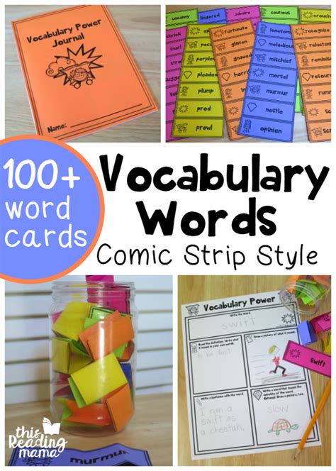 Learning New Vocabulary Words With Comic Strips This Reading Mama