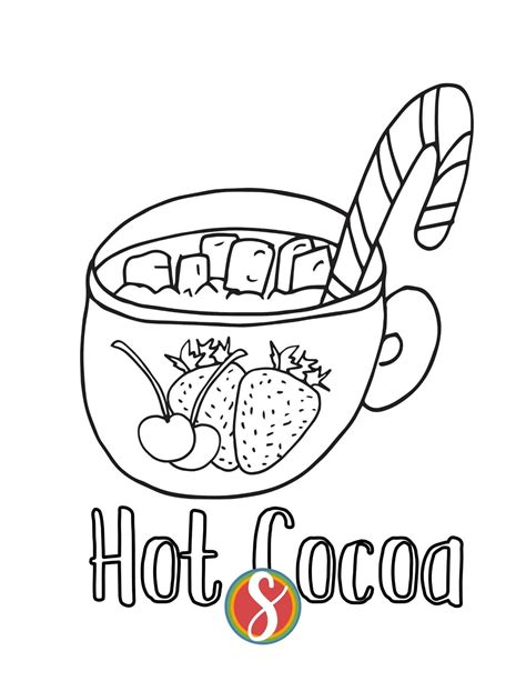 Free Hot Cocoa Coloring Pages — Stevie Doodles