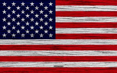 Descargar fondos de pantalla Bandera de los EEUU k América del Norte de madera de la textura