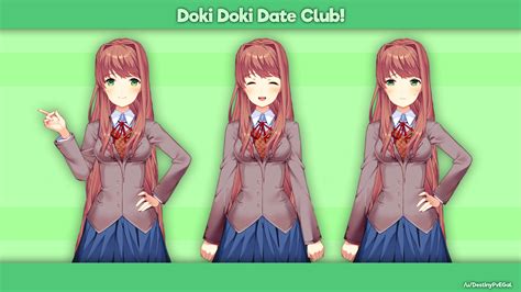 Monika Lets Her Hair Down Doki Doki Date Club