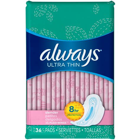 Always Pads Ultra Thin Flexi Wings Slender Light 36 Pads