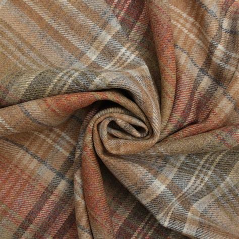 Designer Discount 100 Wool Upholstery Curtain Cushion Tweed Plaid Check