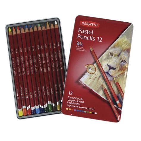 Derwent Pastel Pencils 12 Set Assorted Colours
