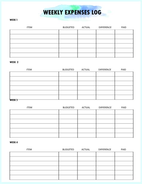 Free Monthly Budget Template Printables Enjoy 15 Brilliant Worksheets