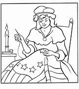 Coloring Paul Revere Pages American Flag Logan Flags Betsy Printable Clipart Getcolorings Ross Template Popular sketch template