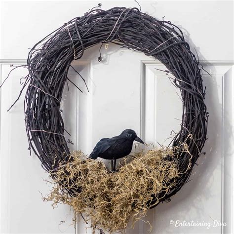 Crows Nest DIY Halloween Wreath Entertaining Diva