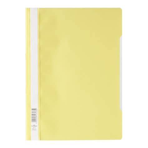 Durable Clear View Folder Economy A4 Yellow Office Supplies