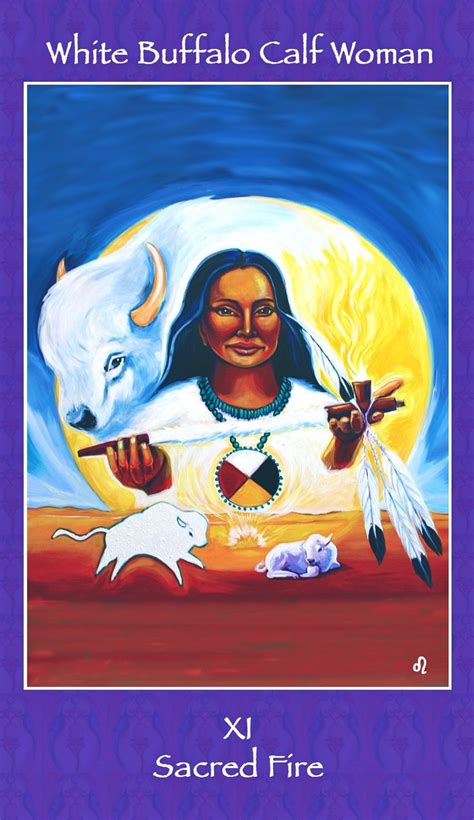 White Buffalo Calf Woman And Sacred Fire By Katherine Skaggs White