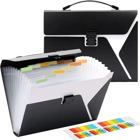 H4d 13 Pocket Accordian Expanding File Folder Document Organizer With