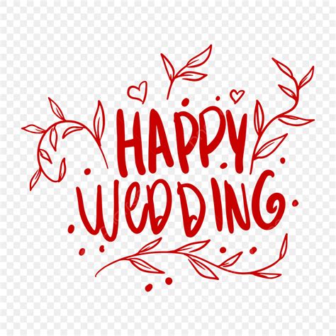 Gambar Teks Pernikahan Bahagia Dengan Ornamen Sketsa Daun Selamat