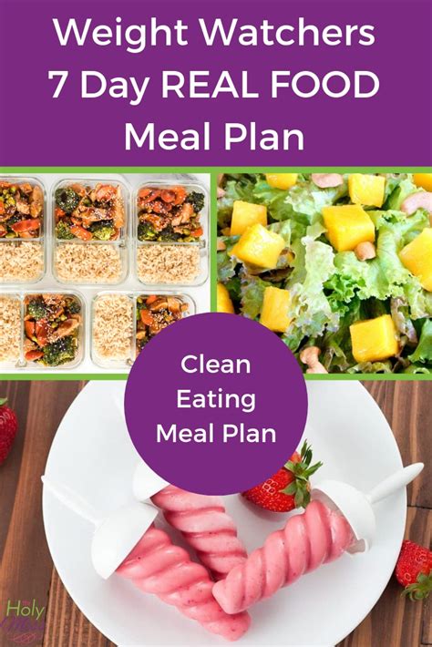 Weight Watchers 7 Day Real Foods Meal Plan Printable The Holy Mess