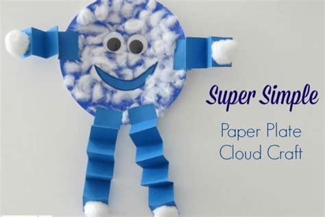 Paper Plate Cloud Craft Learning 4 Kids