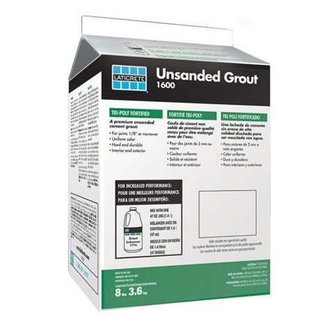 As soon it dried up the grout color change to pure white with fluorescent look in 90% of the area. LATICRETE 8 lbs. Bright White Unsanded Powder Grout in the ...