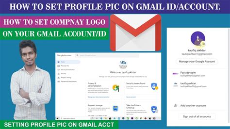 How To Set Profile Pic On Gmail Account Youtube
