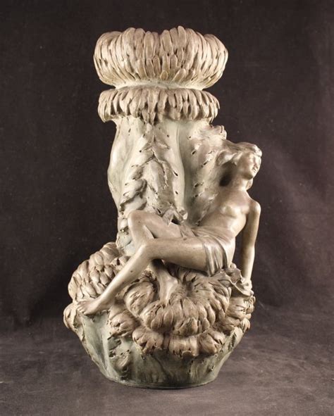 Art Nouveau Met Naakt Vase Terracotta Catawiki