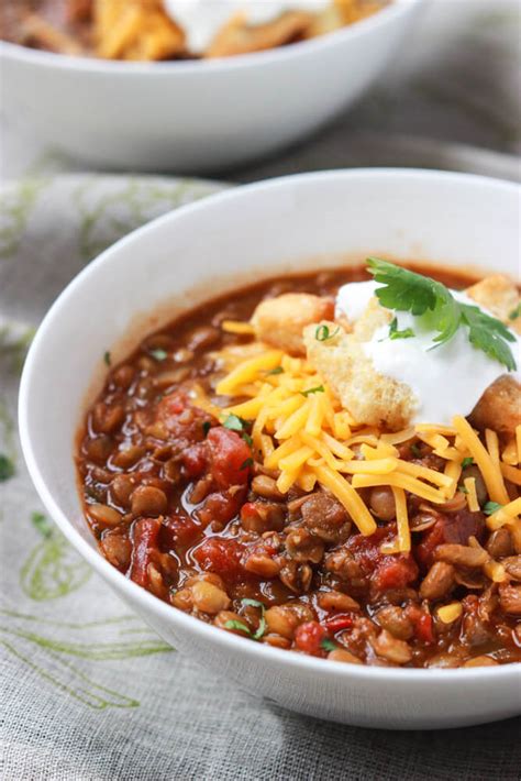 Quick And Easy Lentil Chili Top Rated Little Broken