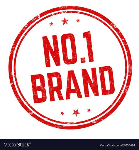 No 1 Brand Sign Or Stamp Royalty Free Vector Image