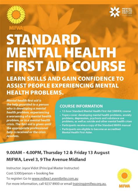 Standard Mental Health First Aid Course Booked Out Mental Illness