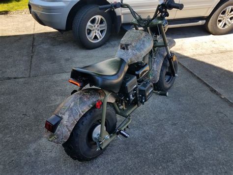 When chain adjustment is needed, loosen rear axle bolt. 2019 Mizuno Baja Warrior camo mini bike 200cc $750 OBO for ...