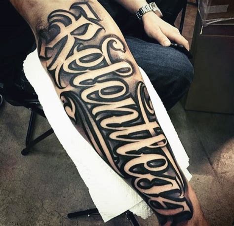 Tattoolettering.net allows you to design your own tattoo with hundreds of lettering styles and tattoo fonts. 90 Script Tattoos For Men - Cursive Ink Design Ideas