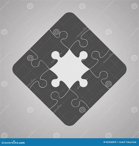 Symbole Dicône De Grey Puzzles Pieces Jigsawi 9 Illustration De