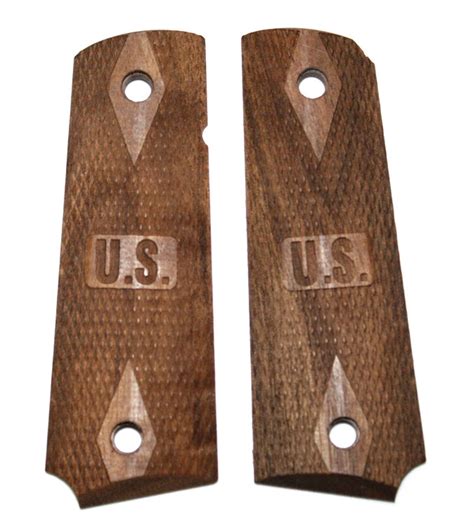 1911 Grips Government Full Size Double Diamond Us Walnut