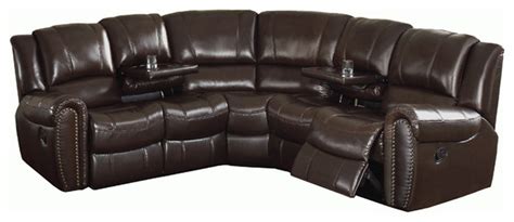 Every living space is distinctive, every family room has a. Camden Dark Brown Italian Leather Reclining Sectional Sofa ...