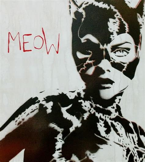 Catwoman Painting Batman Returns Art Original Graffiti Etsy