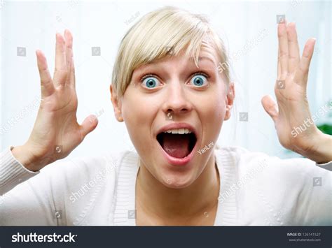 Young Woman Shows Off Her Emotional Stock Photo 126141527 Shutterstock