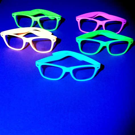 neon party glasses with clear lenses
