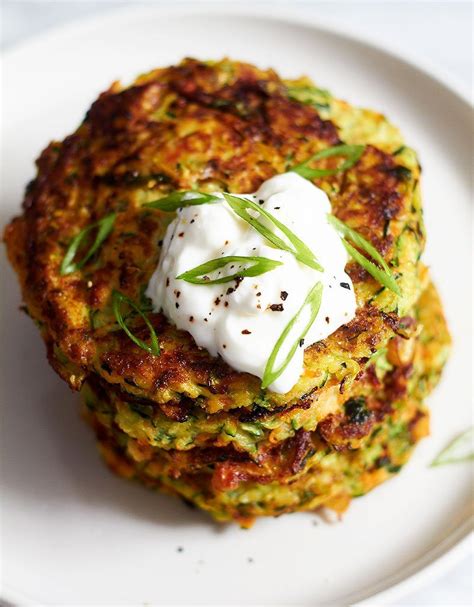 I made these cheesy chicken fritters with mozzarella, but you can replace it with any shredded cheese. Zucchini Fritters Recipe — Eatwell101
