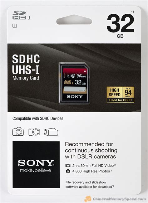 Review Sony 32gb Sdhc Uhs I High Speed Memory Card 94mbs Camera