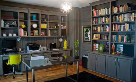 15 Ideas For Contemporary Gray Home Office Designs Home Design Lover