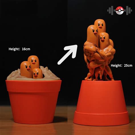 Diglett Muscle Dugtrio Pokemon Action Figure Para Crian As Brinquedos Modelo Anime Boneca Bonito