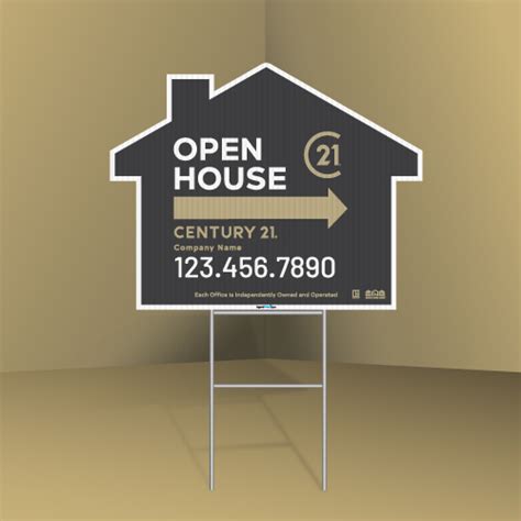 Century 21 Directional Signs Printing Shaped Agent Print