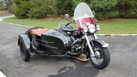 Classic 1955 Harley Panhead Motorcycle And Sidecar Youtube