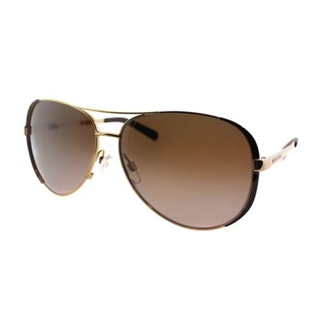 shop michael kors womens chelsea mk 5004 1014t5 gold and black metal aviator polarized