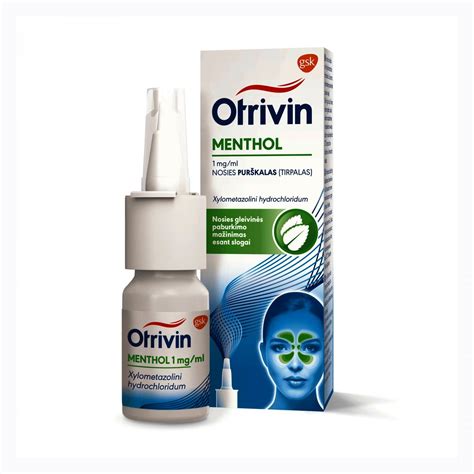 Otrivin Otrivine Menthol Adult Nasal Spray 10 Ml Relieves Allergic