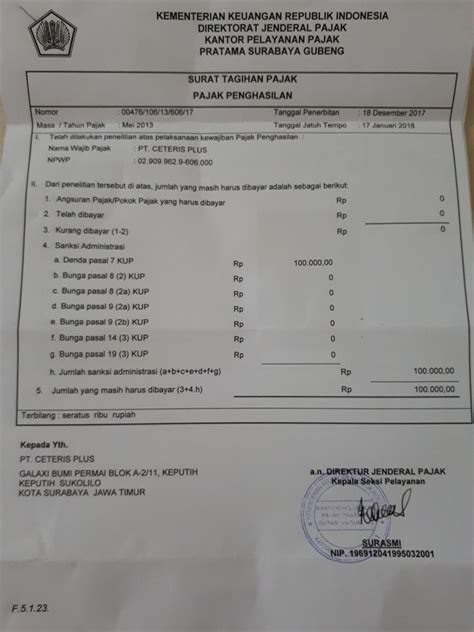 Isikan jumlah pembayaran pajak dalam mata uang rupiah. Apa Yang Dimaksud Dengan Surat Tagihan Pajak - Kumpulan ...