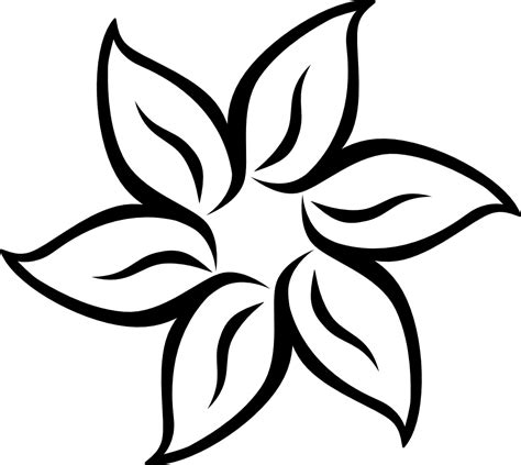 Black And White Flower Png Transparent Background Free Download 41809
