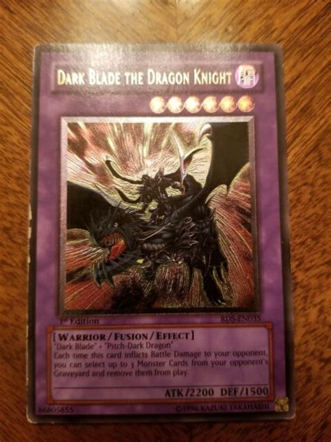 Yugioh Dark Blade The Dragon Knight Ultimate Rare Ebay