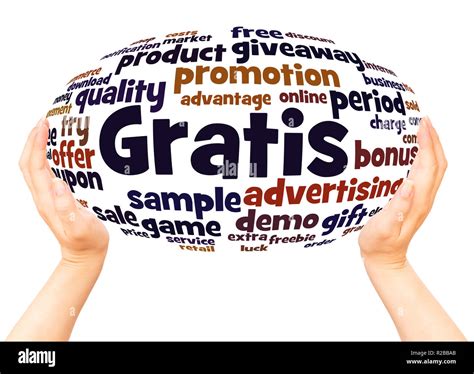 Gratis Word Cloud Hand Sphere Concept On White Background Stock Photo