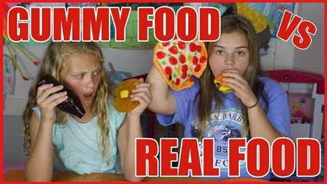 Gummy Food Vs Real Food Challenge Youtube