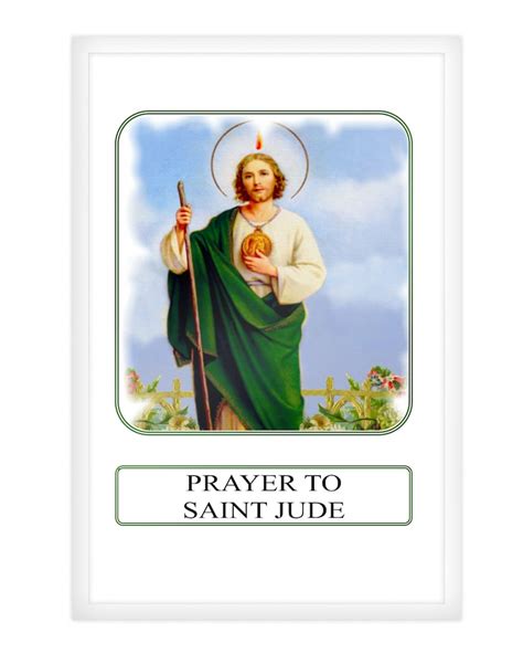 Saint Jude Prayer Card Hopeless Causes St Jude Patron Etsy