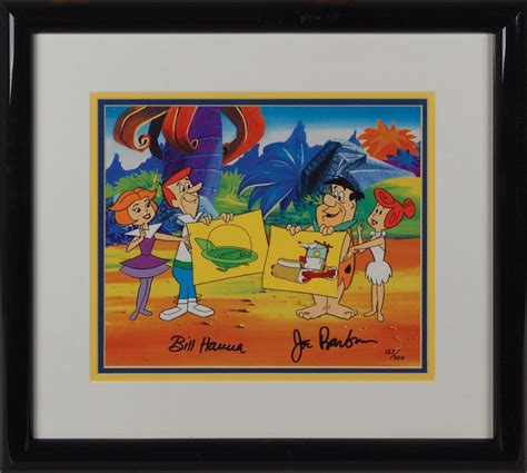 The Flintstones And Jetsons Hanna And Barbera Signed Animation Cel
