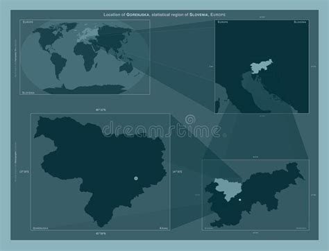 Gorenjska Slovenia Described Location Diagram Stock Illustration