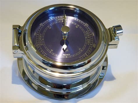 Chrome Barometer Prestige Marine 115mm Fcc Precision